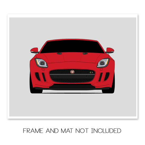 Jaguar F-Type X152 (2013-2019) Sports Car Coupe Poster