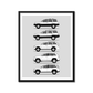 Jeep Grand Cherokee History and Evolution Poster (Side Profile)