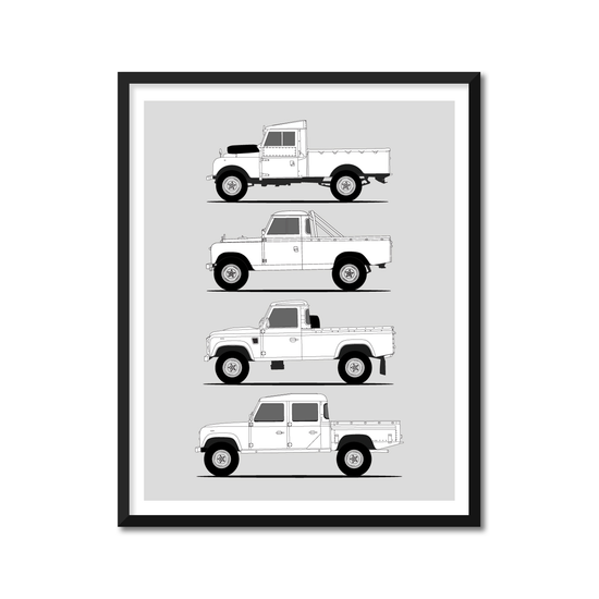 Land Rover Defender 130 Pickup Generations (Side Profile)