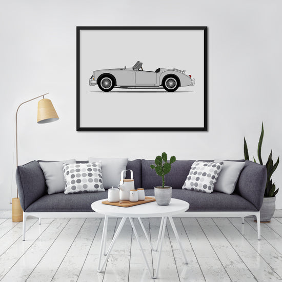 MG MGA Roadster (1955-1962) (Side Profile) Poster