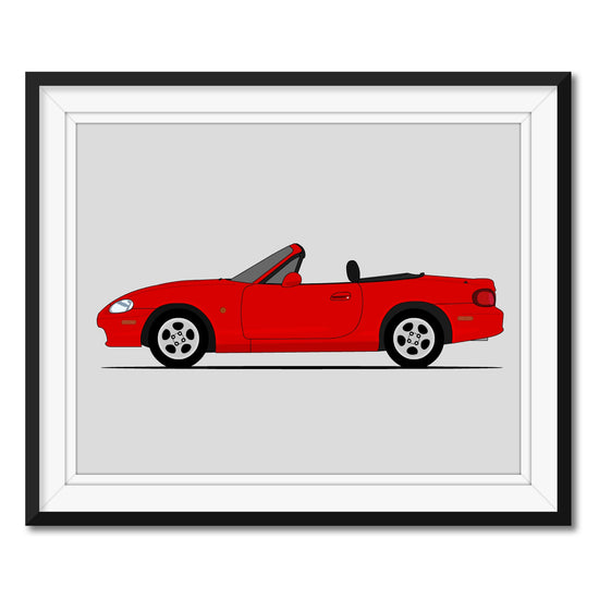 Mazda Miata MX-5 NB (1998-2005) (Side Profile) Poster