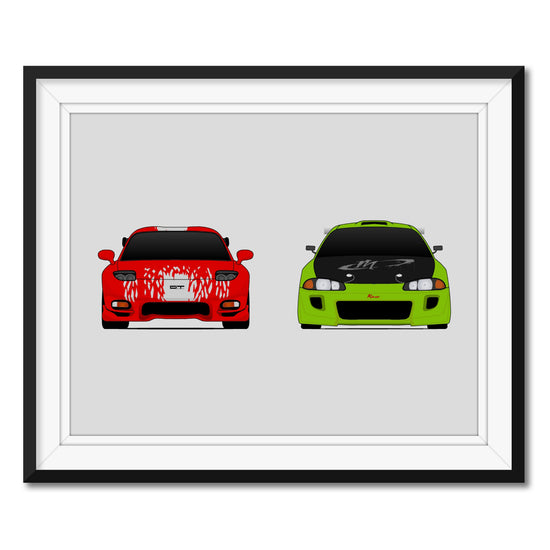 Mazda RX-7 and Mitsubishi Eclipse from the Fast and the Furious