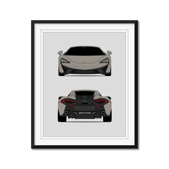 Mclaren 570S Spider (2016-2021) (Front and Rear) Poster