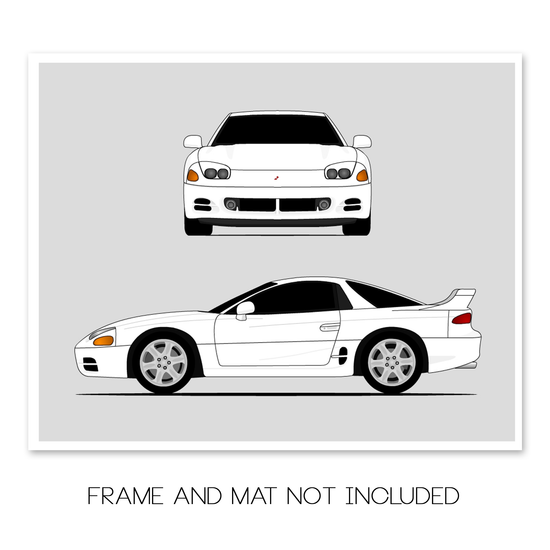 Mitsubishi 3000GT (1994-1997) (Front and Side) Dodge Stealth Poster
