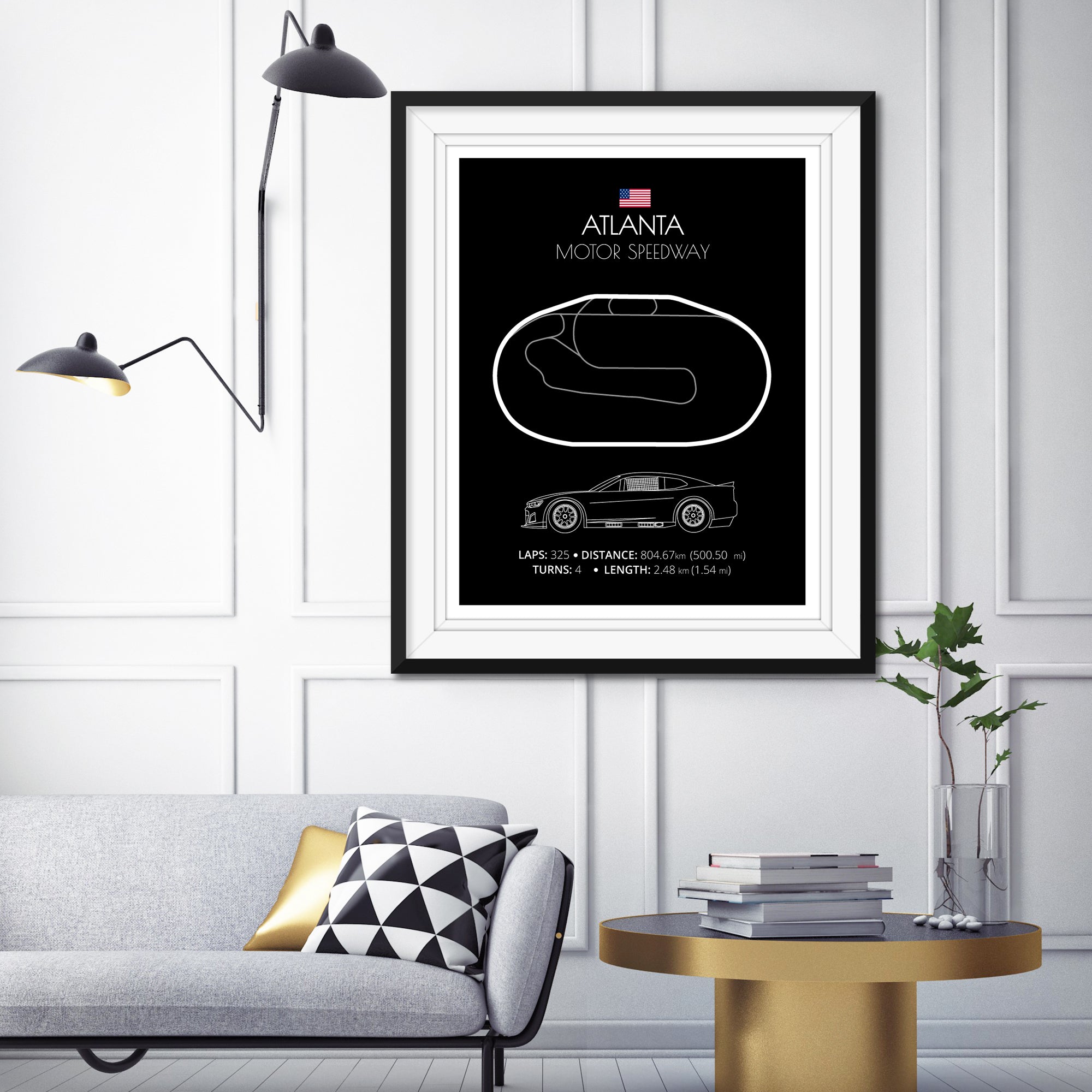 Atlanta Motor Speedway NASCAR Race Track Poster