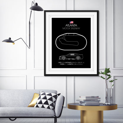 Atlanta Motor Speedway NASCAR Race Track Poster