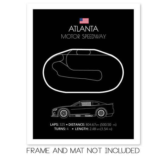 Atlanta Motor Speedway NASCAR Race Track Poster