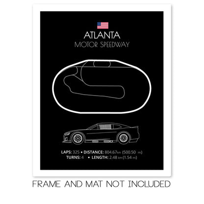 Atlanta Motor Speedway NASCAR Race Track Poster