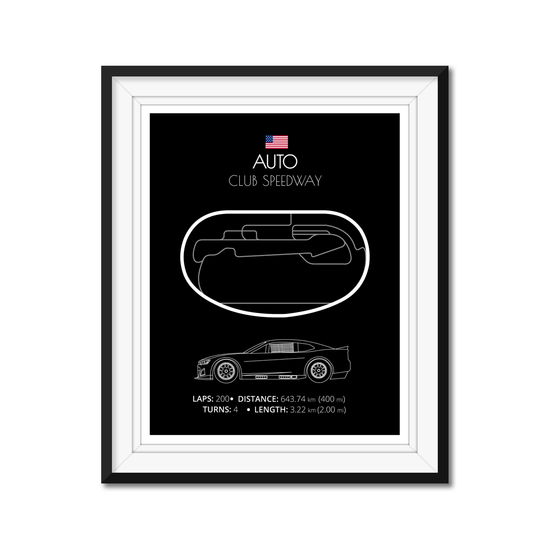 Auto Club Speedway NASCAR Race Track Poster
