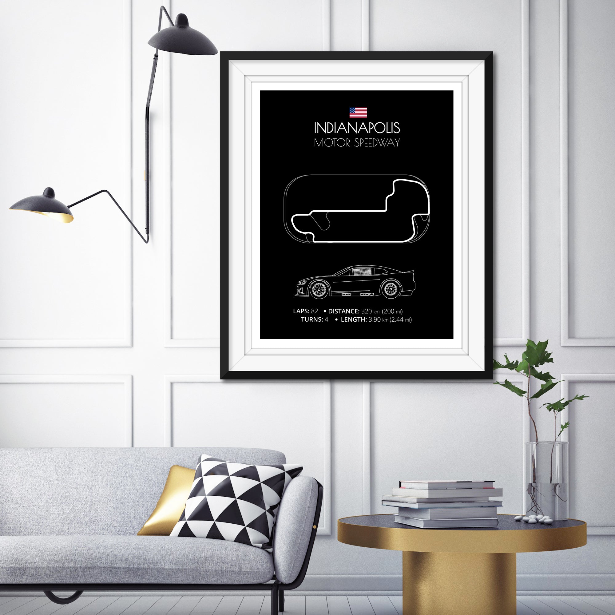 Indianapolis Motor Speedway NASCAR Race Track Poster