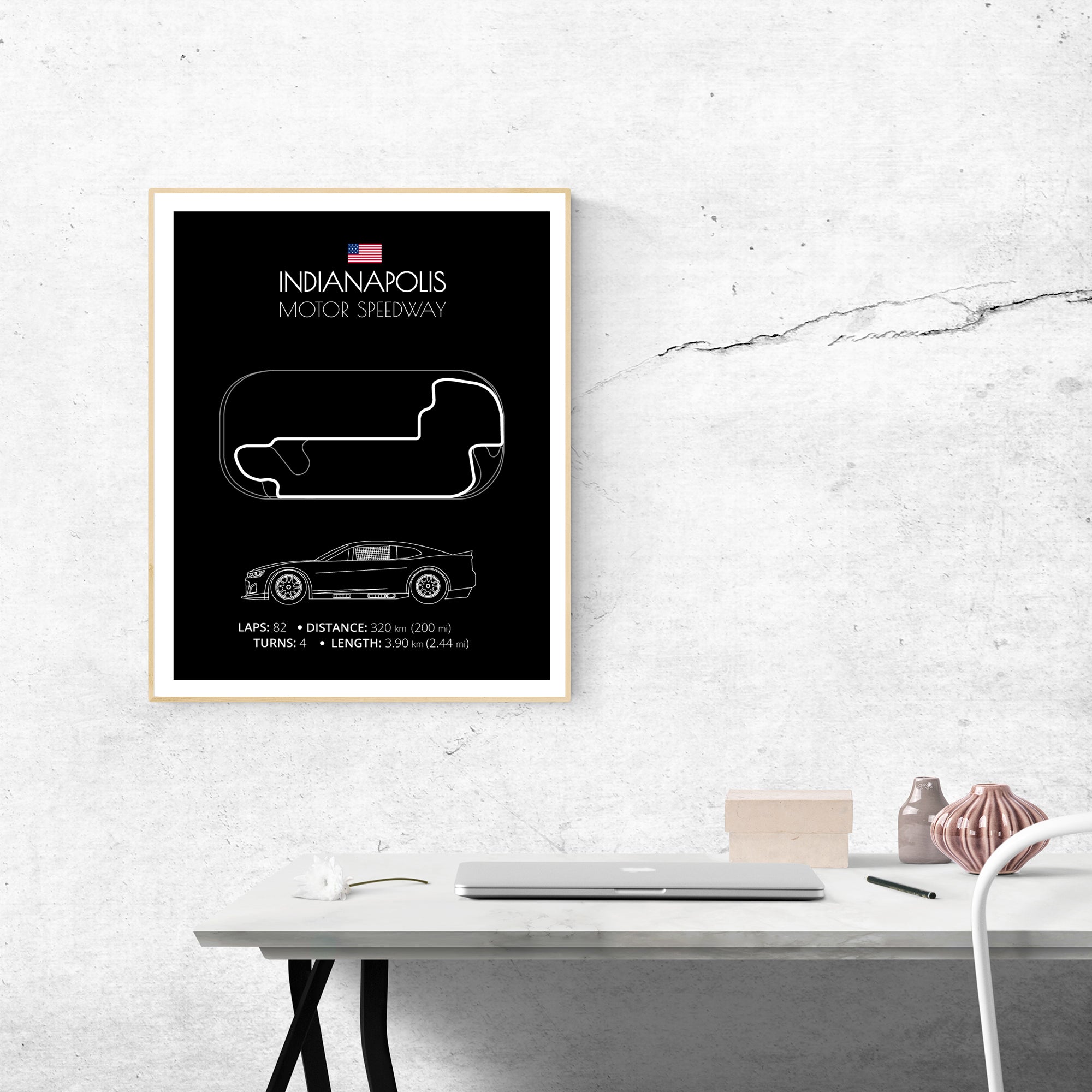 Indianapolis Motor Speedway NASCAR Race Track Poster