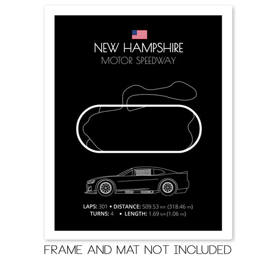 New Hampshire Motor Speedway NASCAR Race Track Poster
