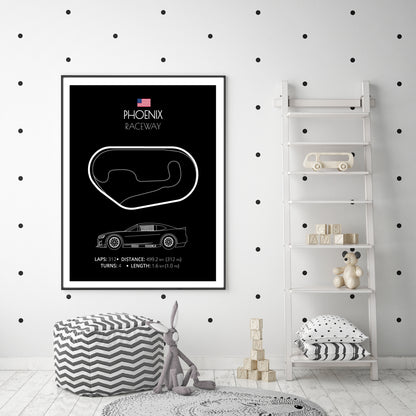 Phoenix Raceway NASCAR Race Track Poster