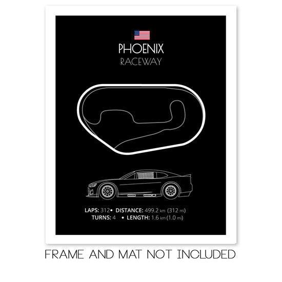 Phoenix Raceway NASCAR Race Track Poster