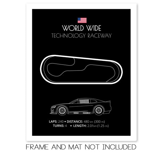 World Wide Technology Raceway NASCAR Race Track Poster