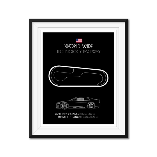 World Wide Technology Raceway NASCAR Race Track Poster