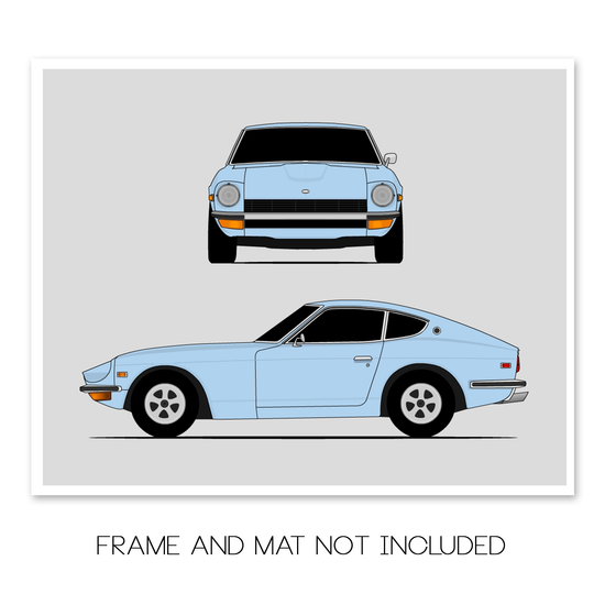 Datsun (Nissan) 240Z (1970-1973) (Front and Side) Poster