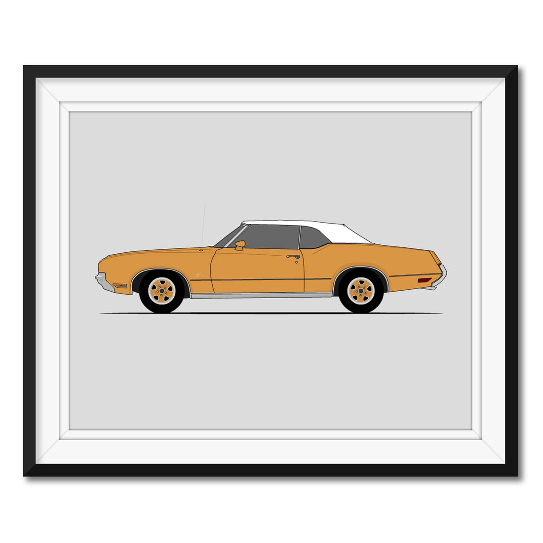 Oldsmobile Cutlass (1968-1972) (Side Profile) Poster