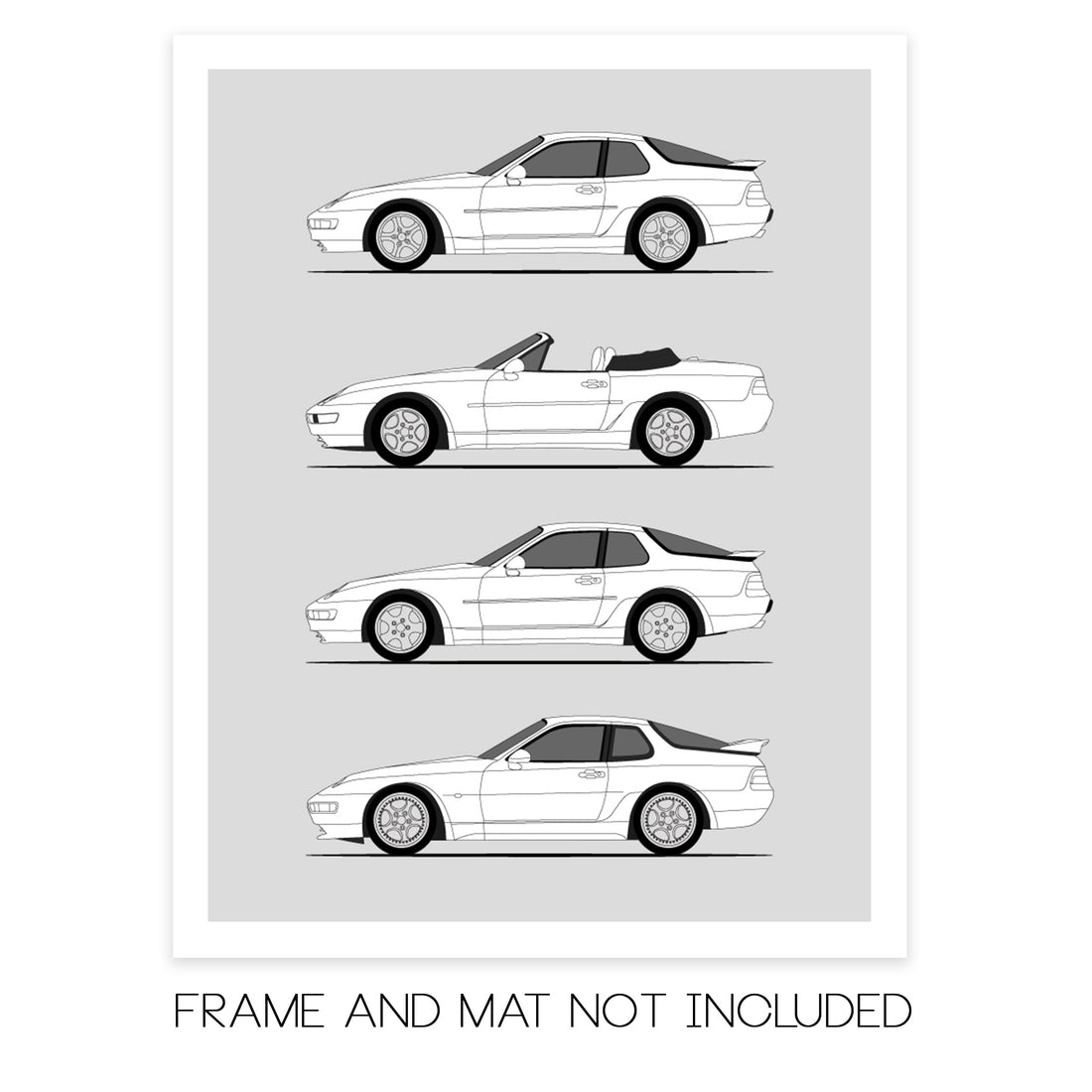 Porsche 968 Generations (Side Profile)