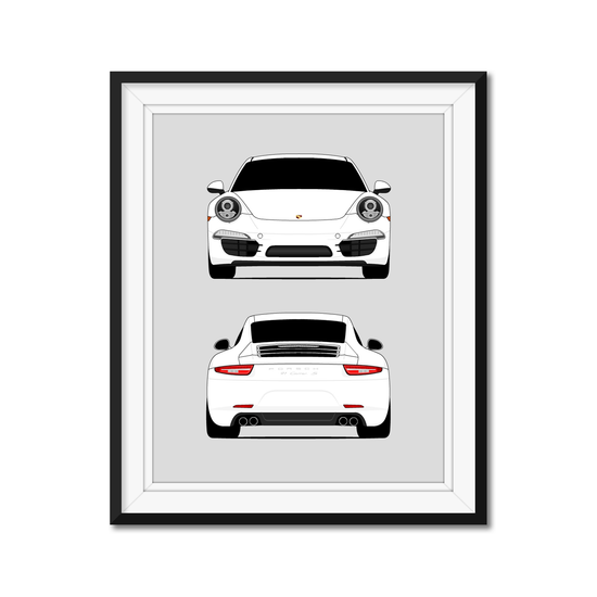 Porsche 911 991.1 Carrera (2012-2016) (Front and Rear) Poster