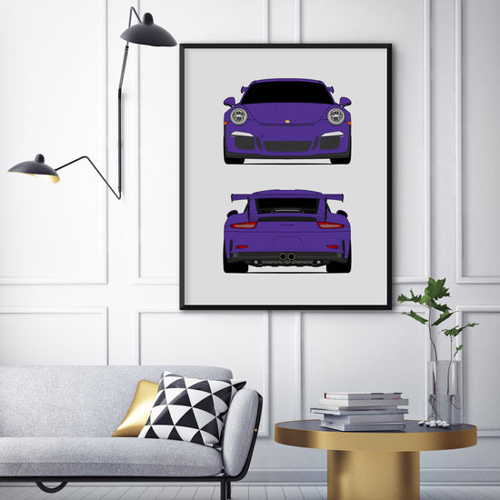 Porsche 911 991.1 GT3 RS (2013-2016) (Front and Rear) Poster