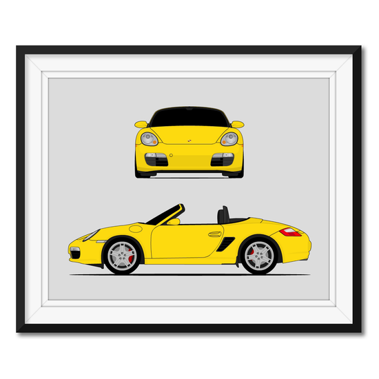 Porsche Boxster 987 (2004-2008) (Front and Side) Poster