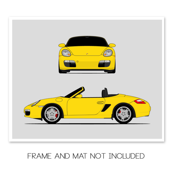 Porsche Boxster 987 (2004-2008) (Front and Side) Poster