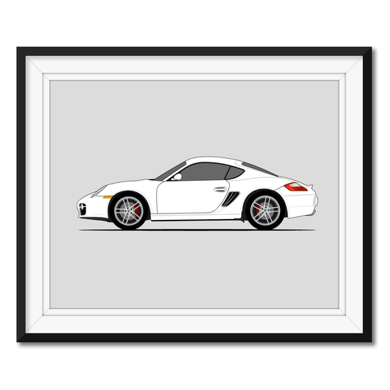 Porsche Cayman S 987 (2005-2008) (Side Profile) Poster