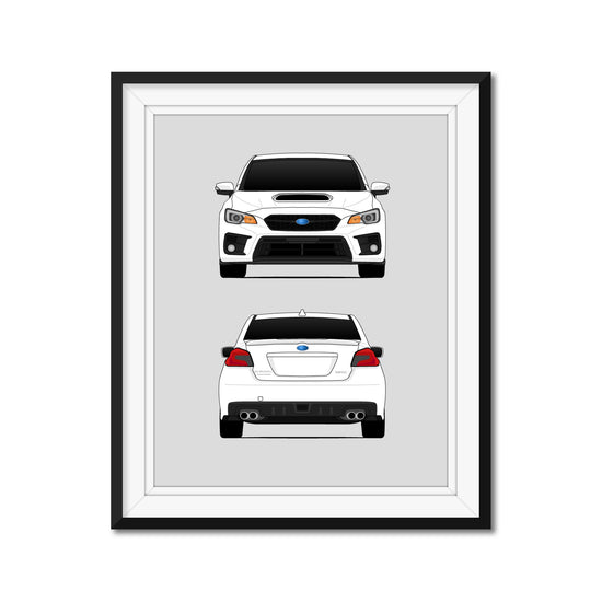 Subaru WRX G4 (2018-Present) (Front and Rear) 4th Generation Poster
