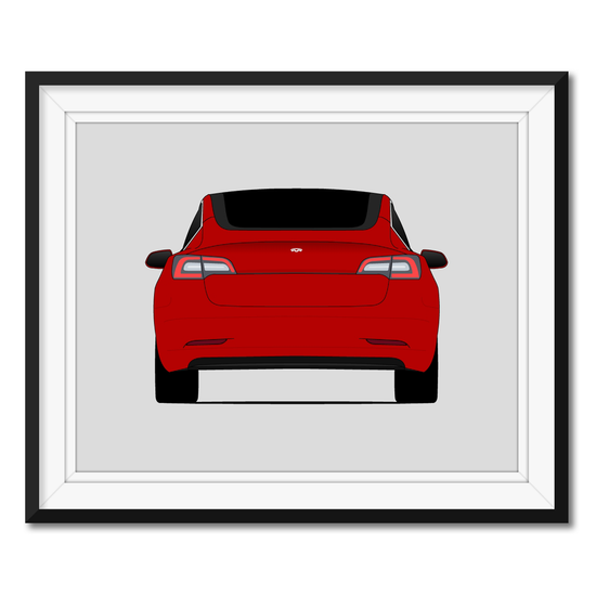 Tesla Model 3 (2017-Present) (Rear) Poster