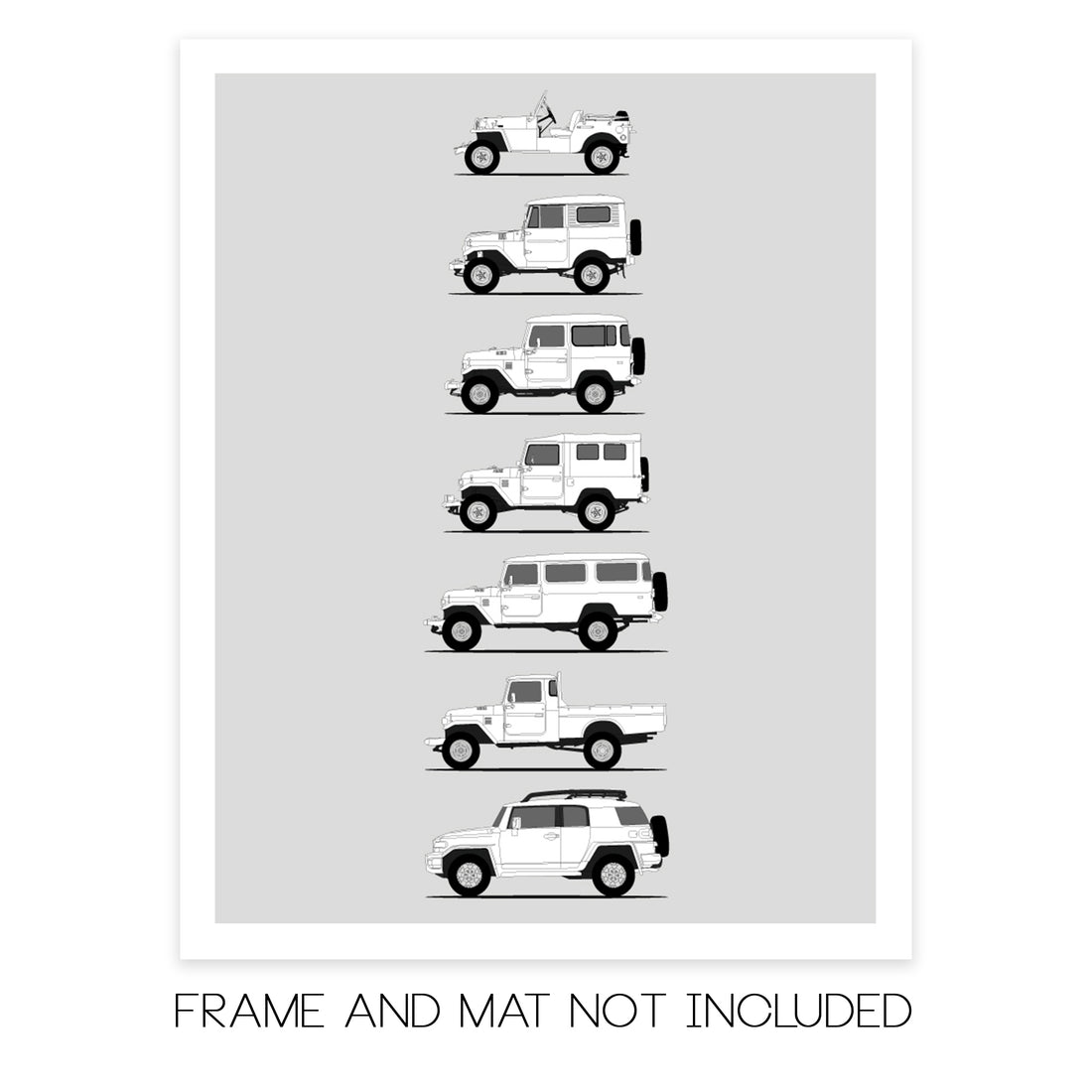 Toyota FJ Cruiser Generations (Side Profile)