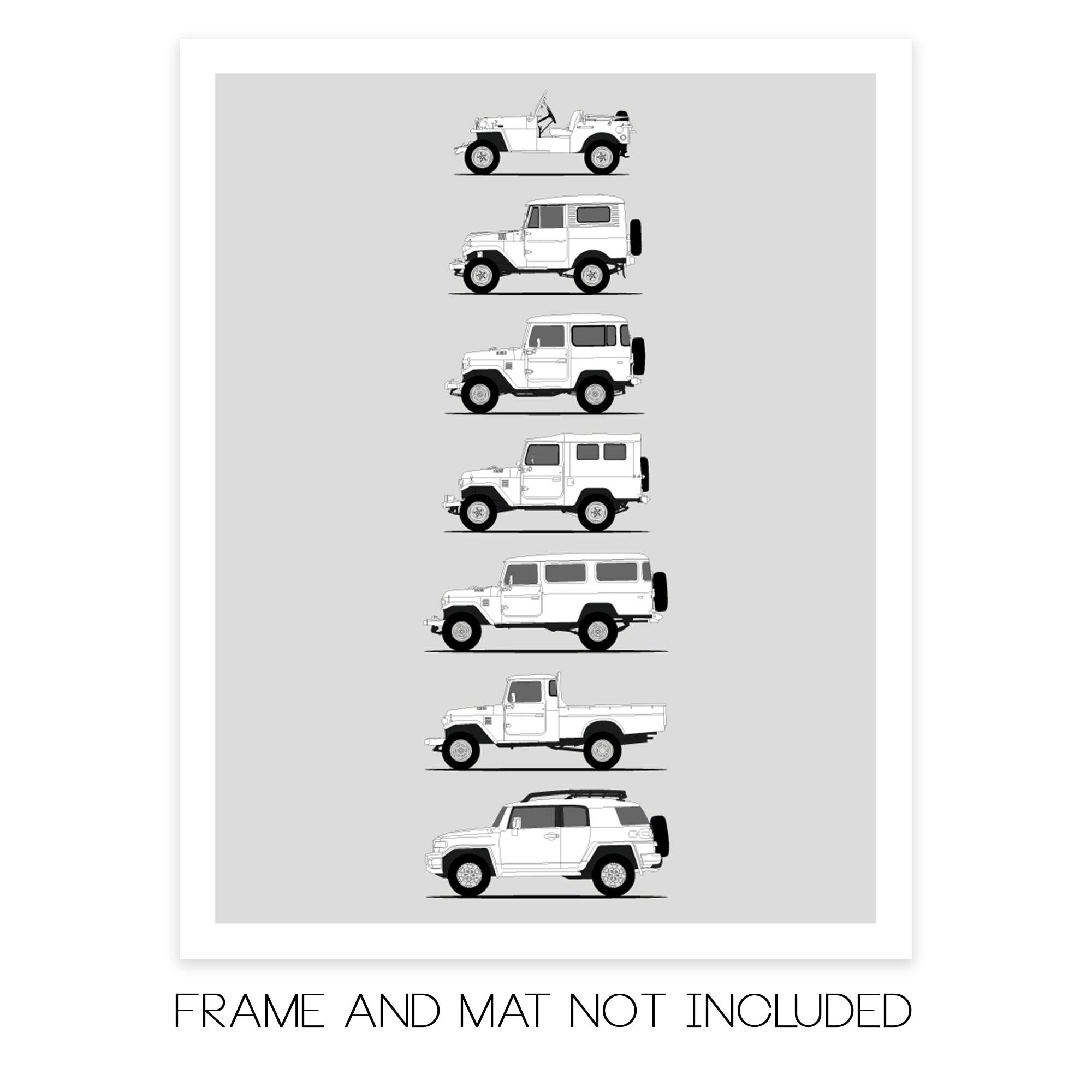 Toyota FJ Cruiser Generations (Side Profile)