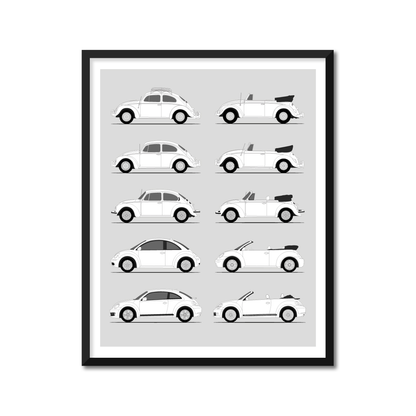 Volkswagen VW Beetle Generations (Side Profile)